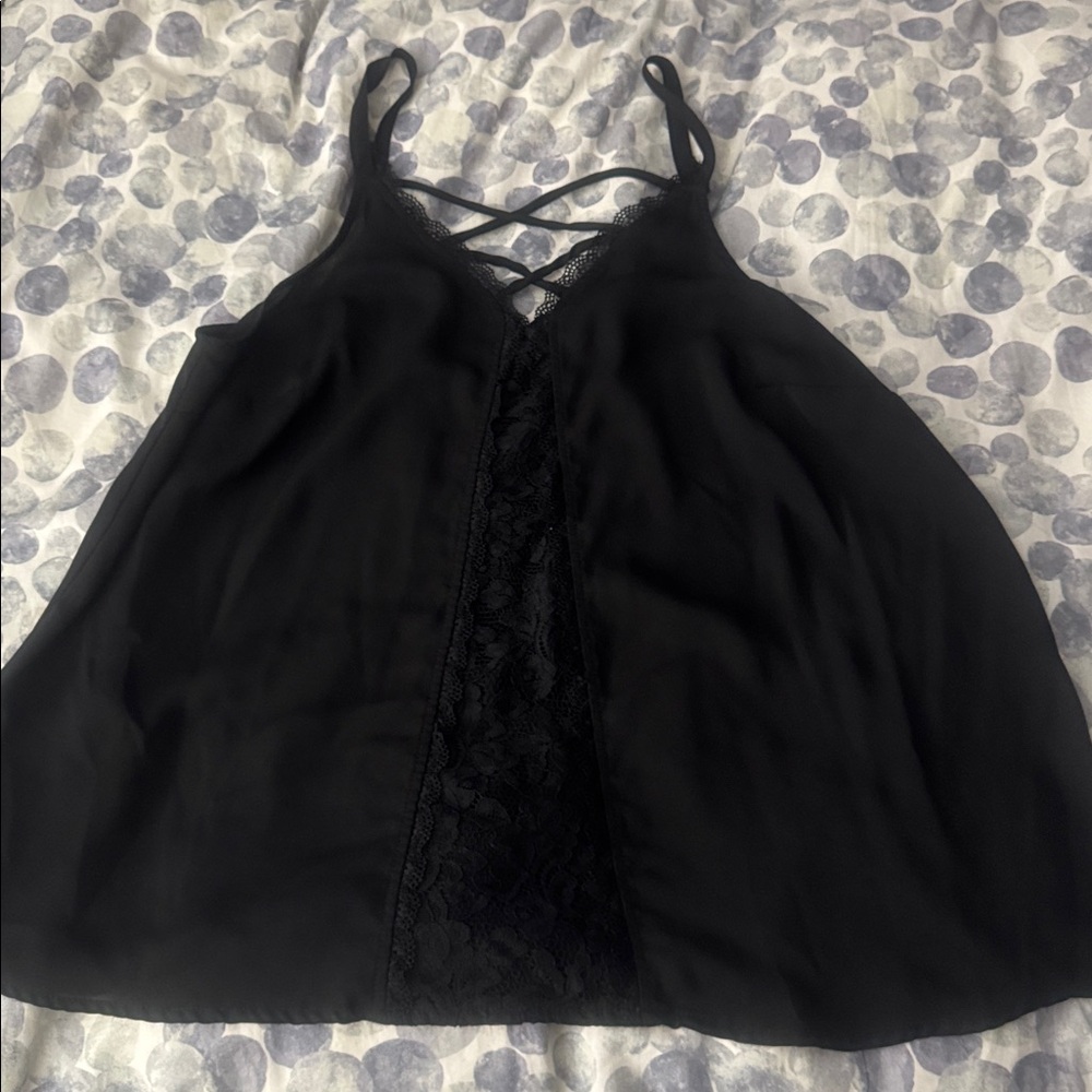 Torrid Black Lace Detail Top